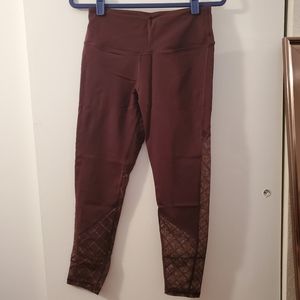 Victoria's Secret VSX Sport | Burgundy Knockout Tight Leggings